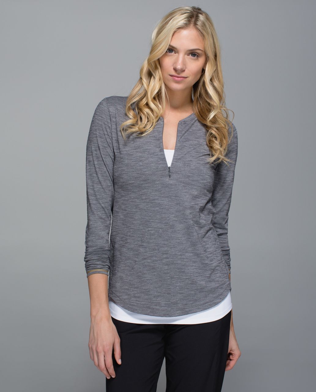 Lululemon Hot Times Long Sleeve - Heathered Slate