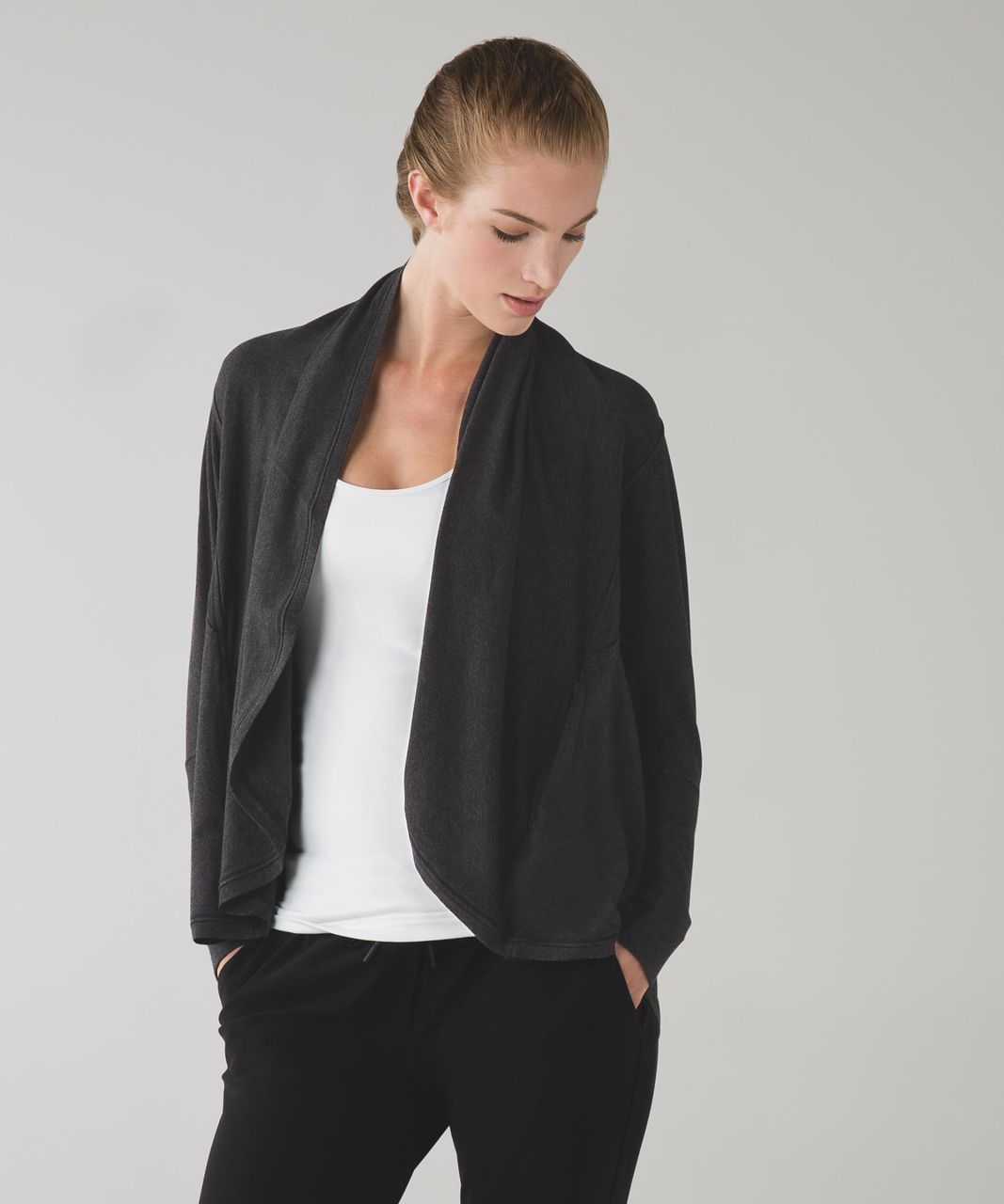 Lululemon To & Flow Wrap - Heathered Mod Black - lulu fanatics