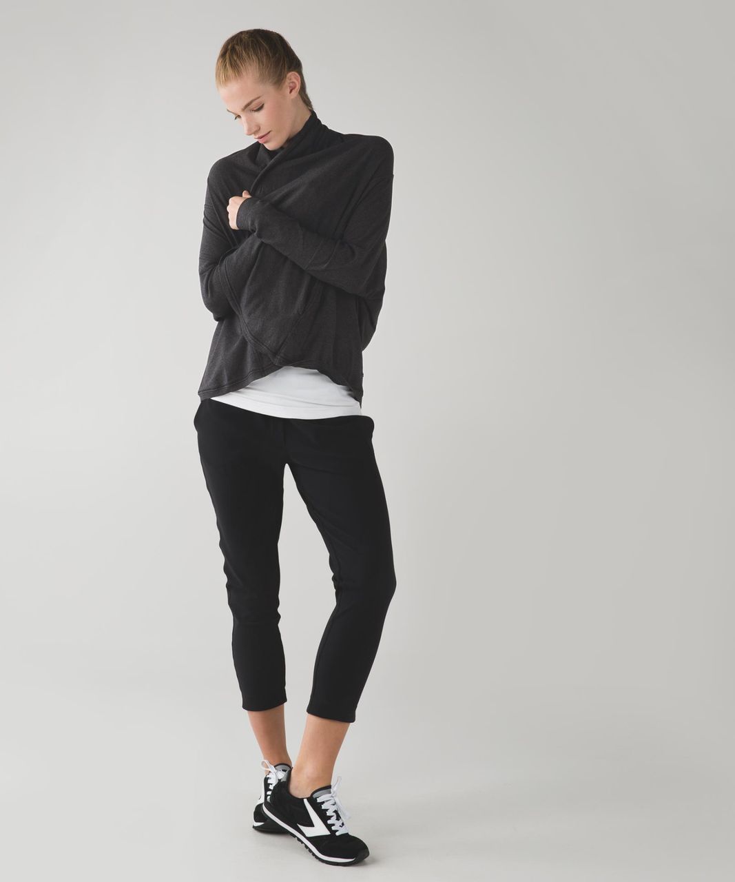 Lululemon To & Flow Wrap - Heathered Mod Black - lulu fanatics