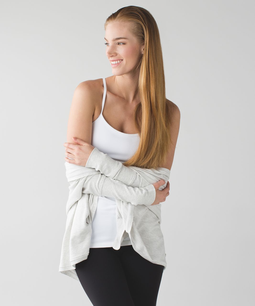 Lululemon To & Flow Wrap - Heathered Mod White