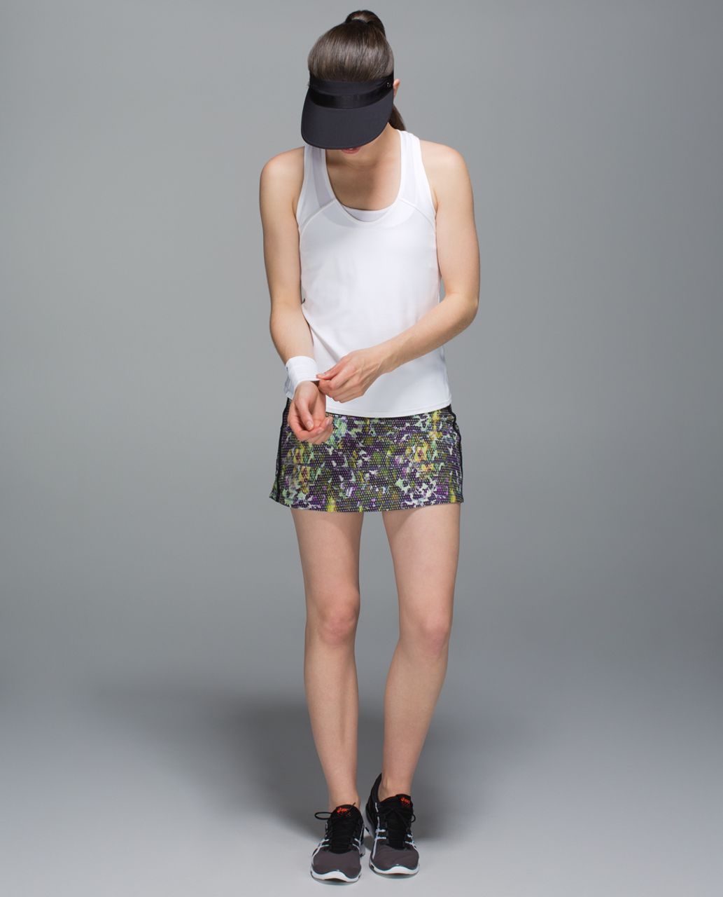 Lululemon Pace Rival Skirt II *4-way Stretch (Regular) - Floral Sport White Multi / Black