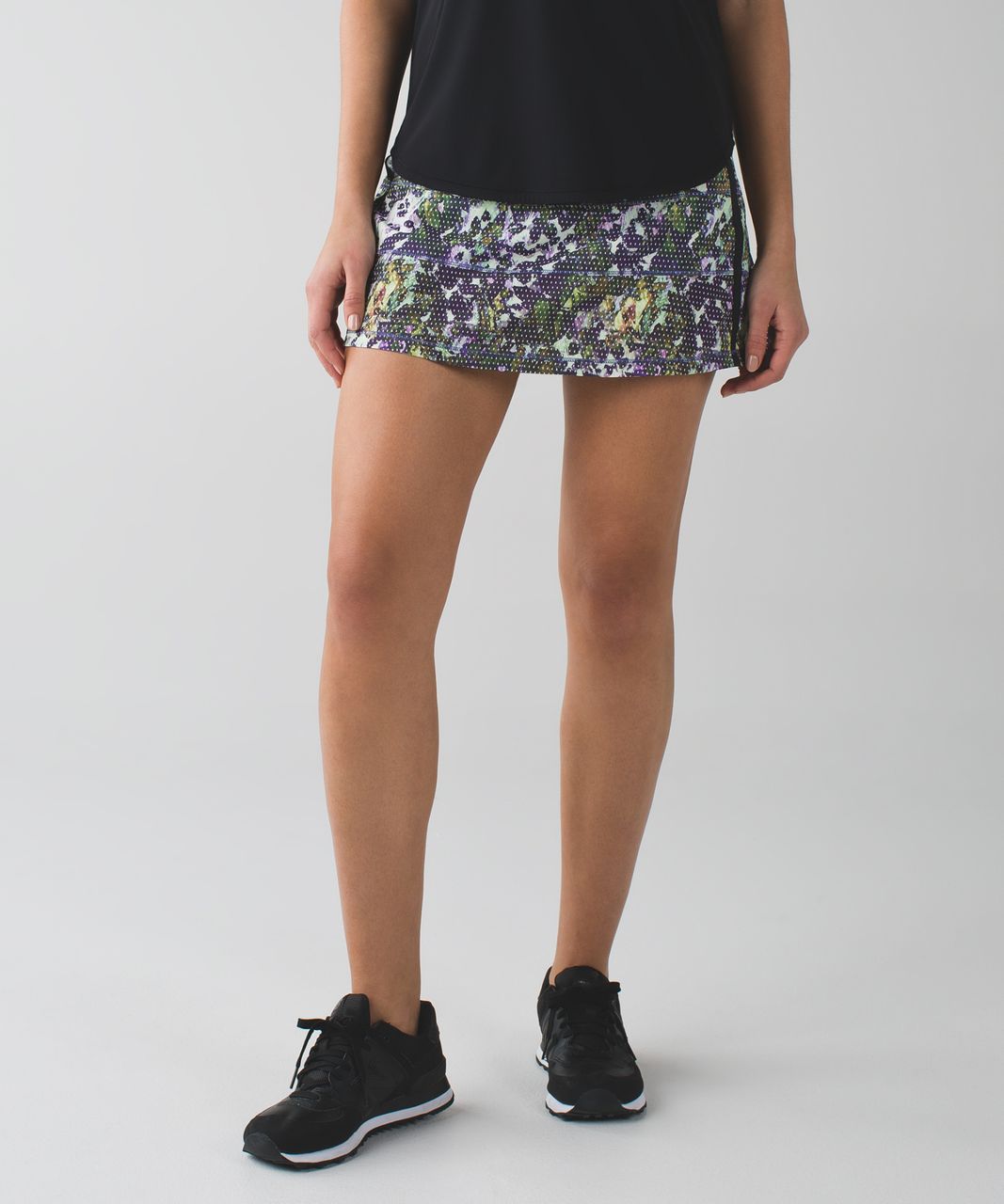 Lululemon Pace Rival Skirt II *4-way Stretch (Tall) - Floral Sport White Multi / Black