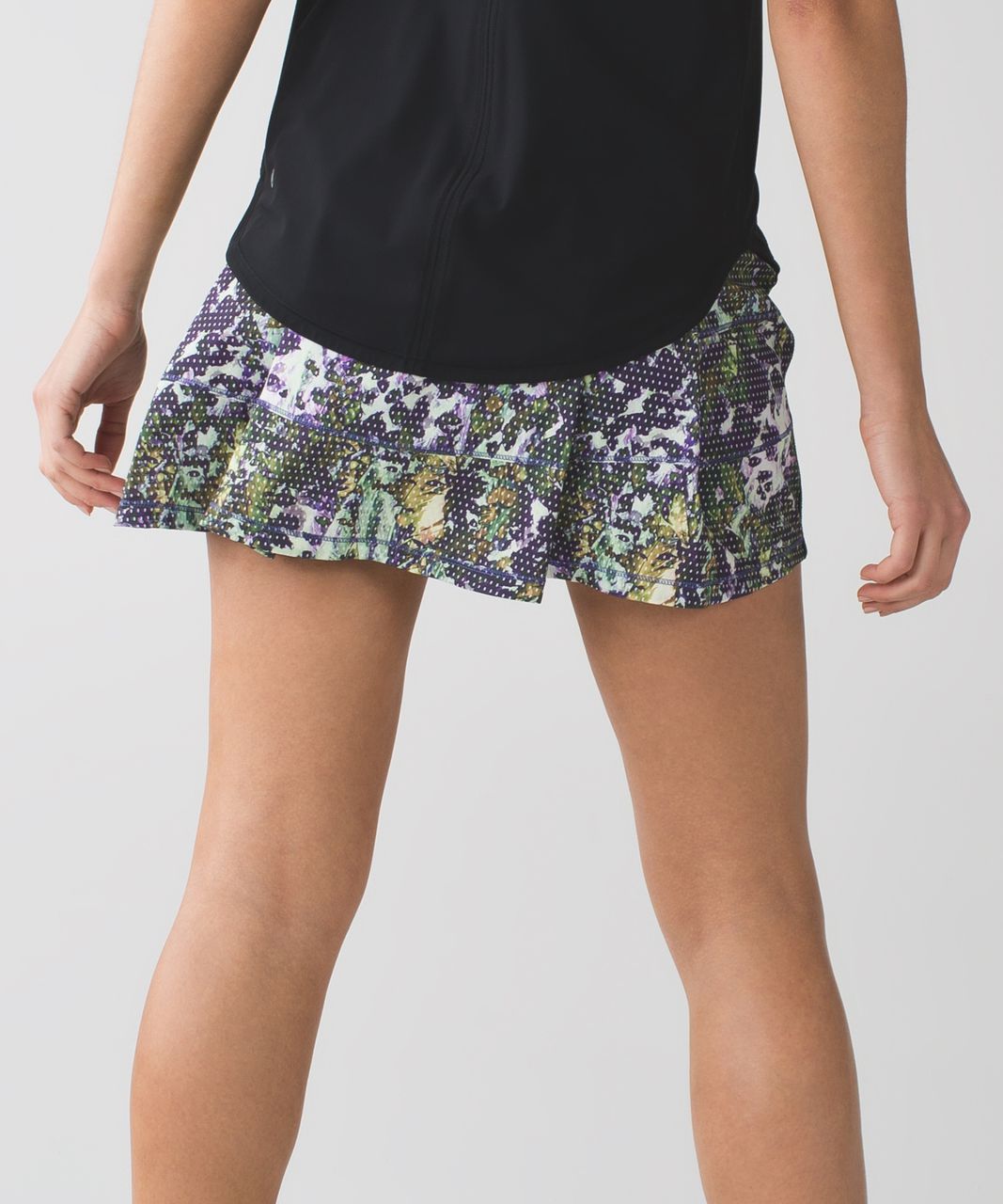 Lululemon Pace Rival Skirt II *4-way Stretch (Tall) - Floral Sport White Multi / Black