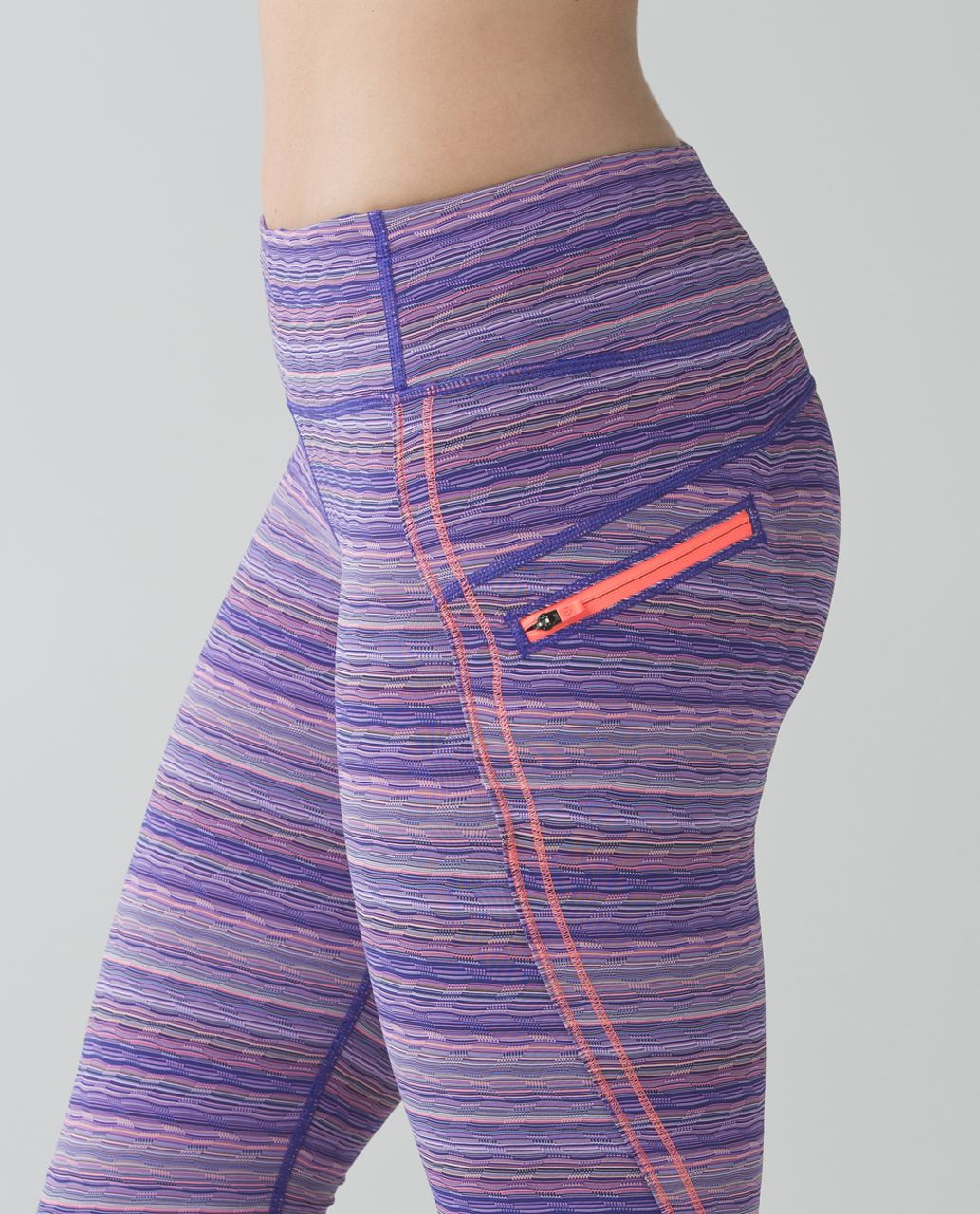 Lululemon Run:  Top Speed Crop - Space Dye Twist Iris Flower Pink Shell