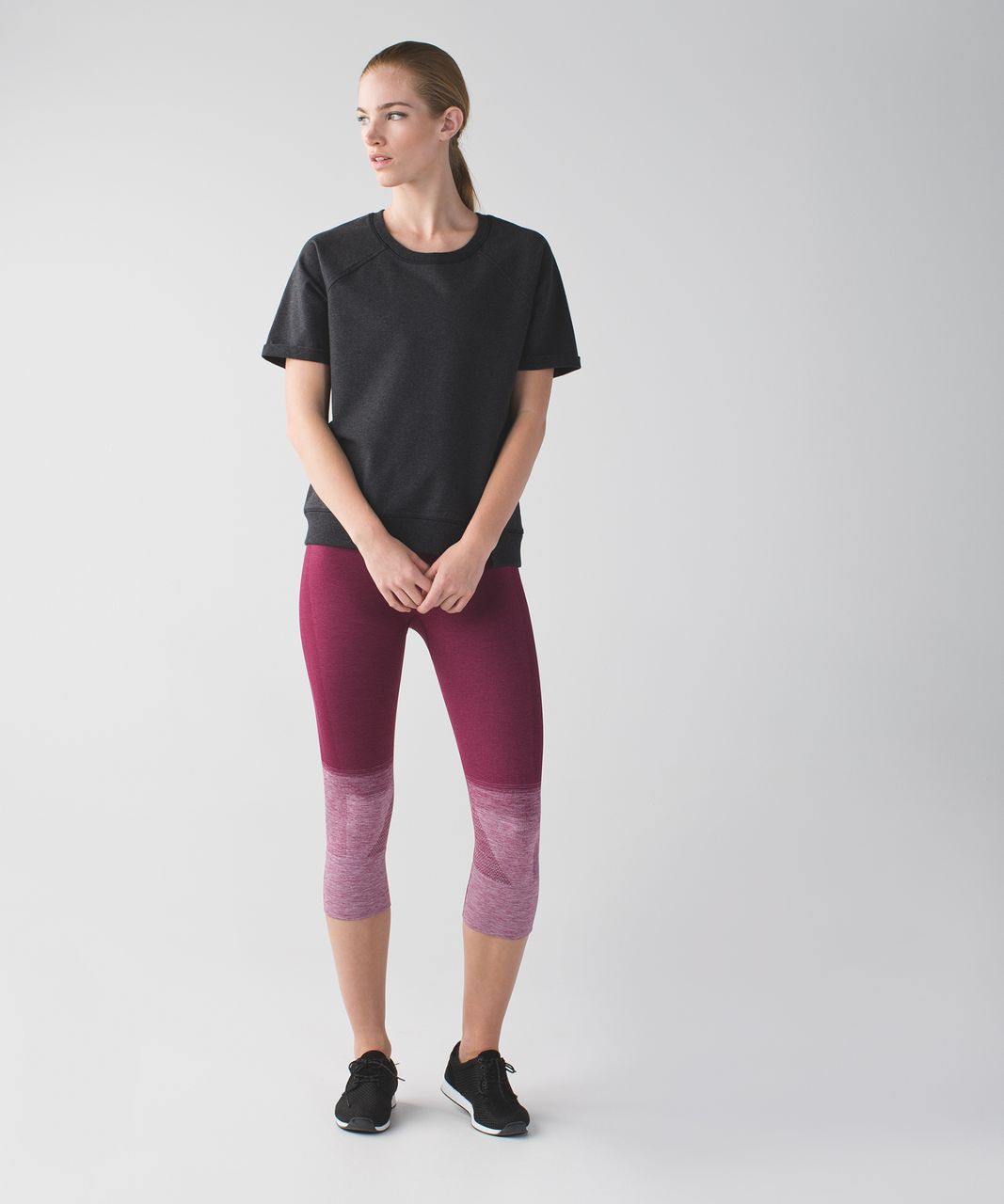 Lululemon Seamlessly Street Crop - Heathered Dashing Purple