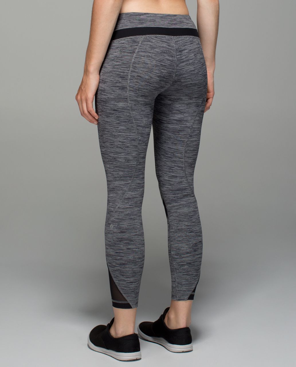 Lululemon Inspire Tight II (Mesh) - Heathered Black / Sea Side