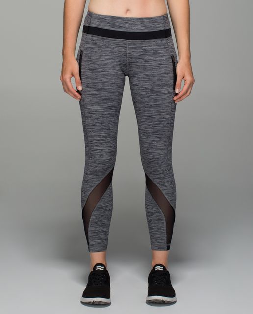 Lululemon Inspire Tight II (Mesh) - Miss Mosaic White / Black - lulu  fanatics