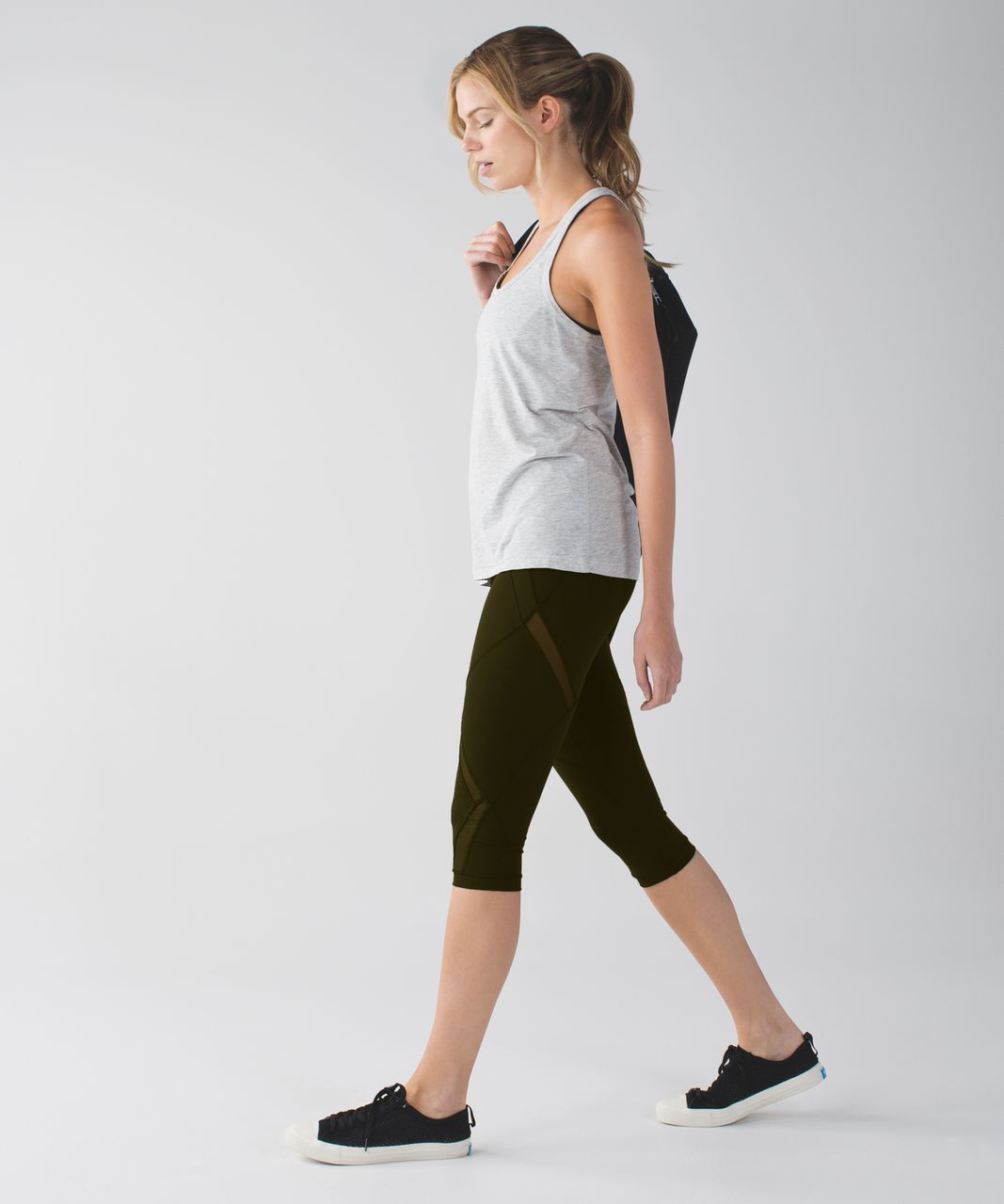 Lululemon Cool To Street Crop - Jazzy White Gator Green - lulu fanatics