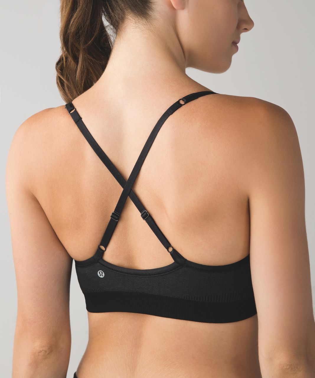 Lululemon Hold Your Om Bra II - Heathered Black