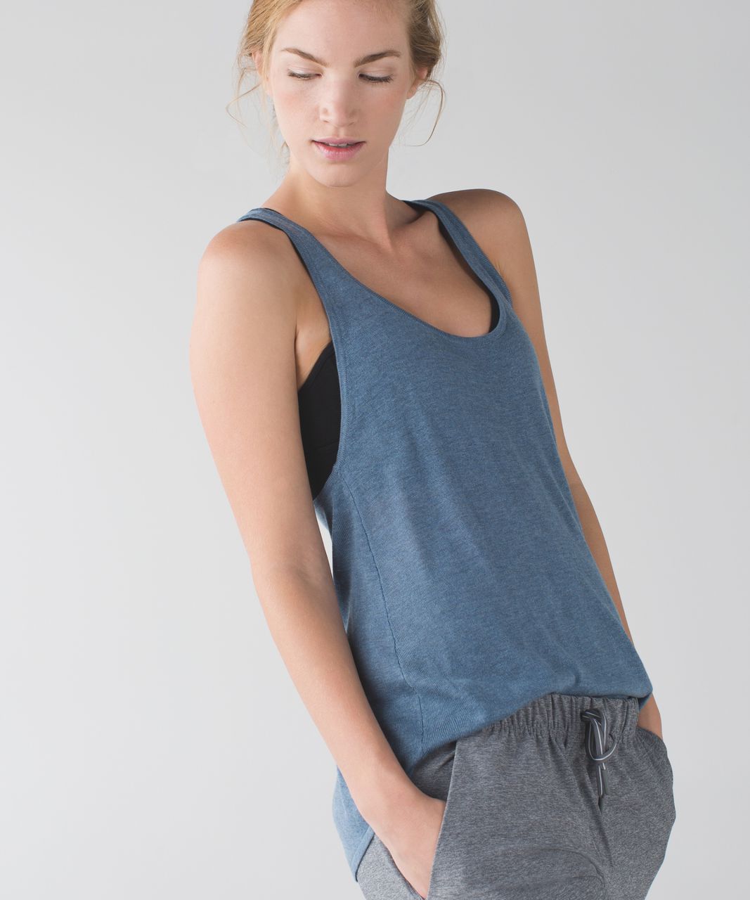 Lululemon Daya Knit Tank - Heathered Blue Denim