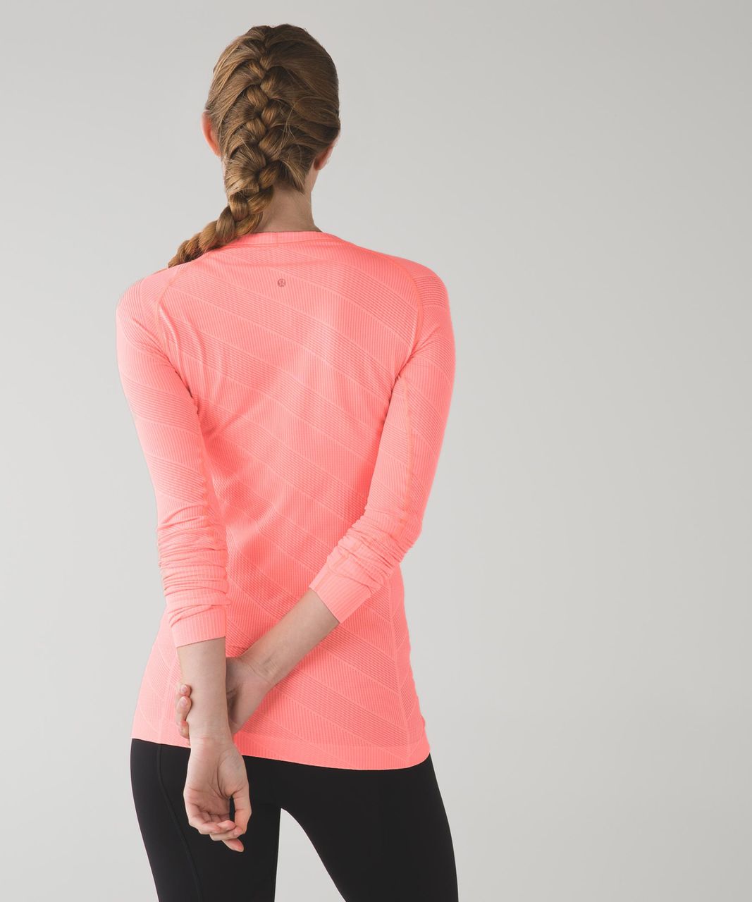 Lululemon Run: Swiftly Tech Long Sleeve Crew - Tonka Stripe Heathered Rust  Berry Rust Berry - lulu fanatics