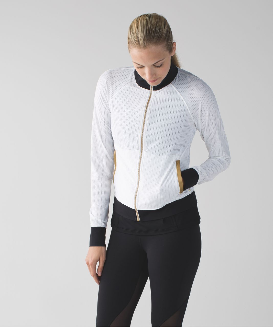 Lululemon Sweaty Or Not Jacket - White / Black