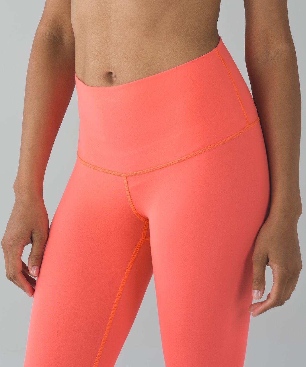 Lululemon Wunder Under Pant *Reversible - Black / Pop Orange - lulu fanatics