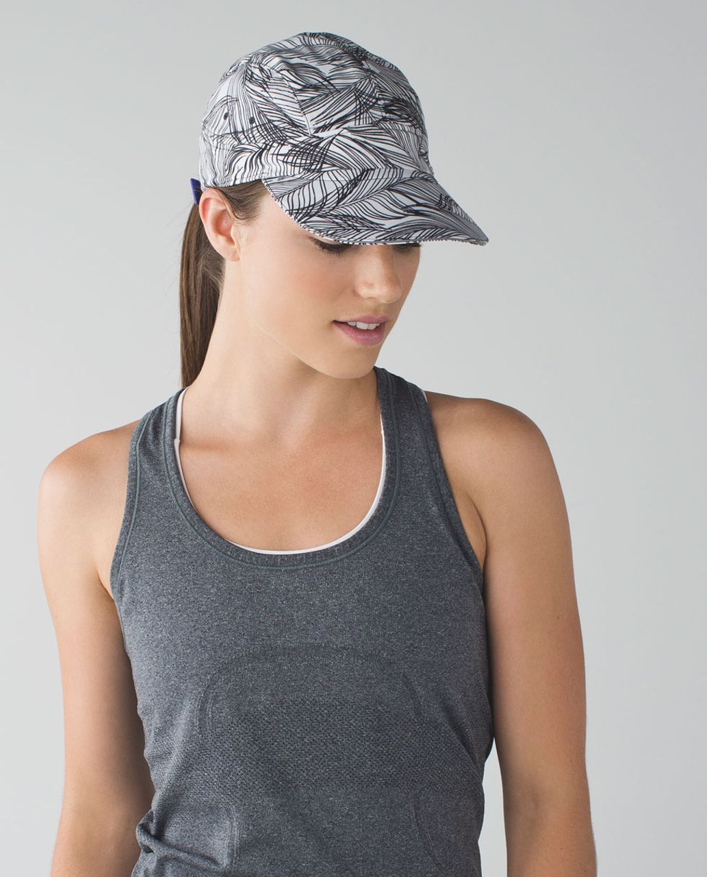 Lululemon Race To Win Run Hat - Sketchy Palms White Black