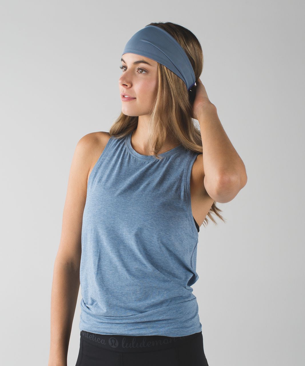 Lululemon Fringe Fighter Headband *Mesh - Blue Denim