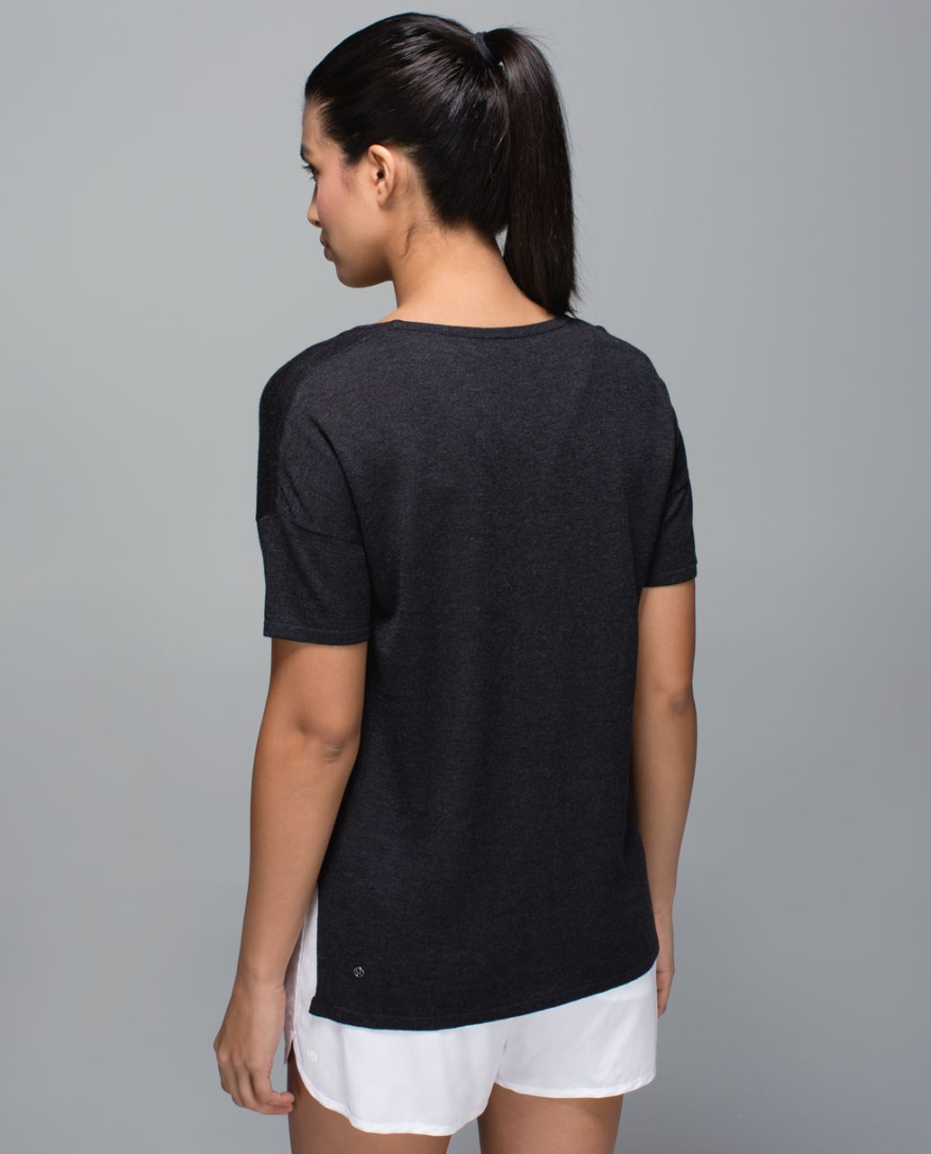 Lululemon Daya Knit Tee - Heathered Black