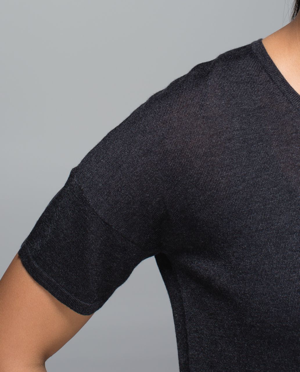 Lululemon Daya Knit Tee - Heathered Black