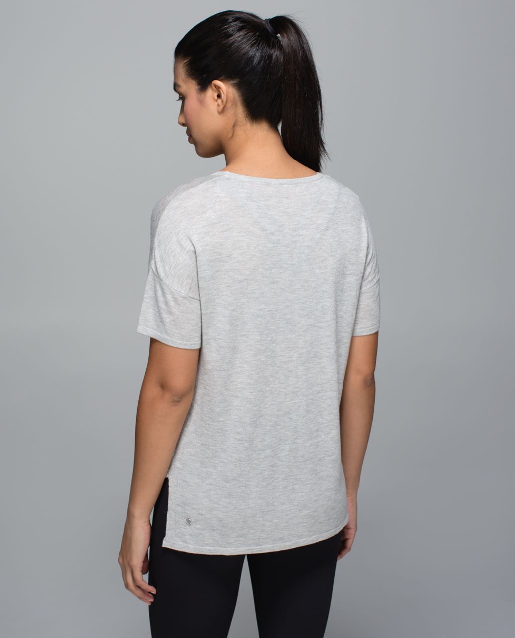 Lululemon Daya Knit Tee - Heathered Light Grey