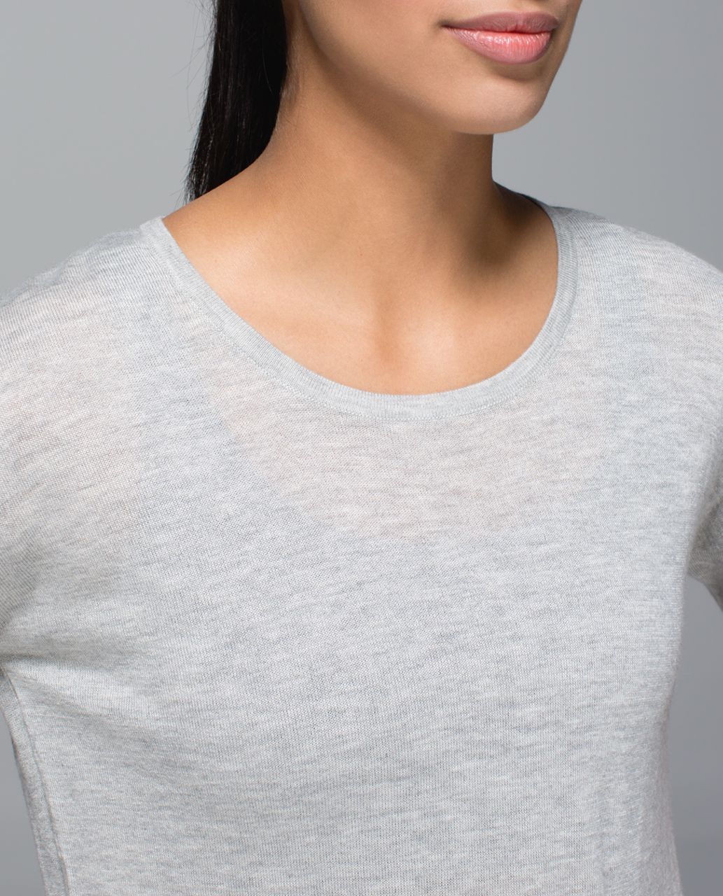 Lululemon Daya Knit Tee - Heathered Light Grey