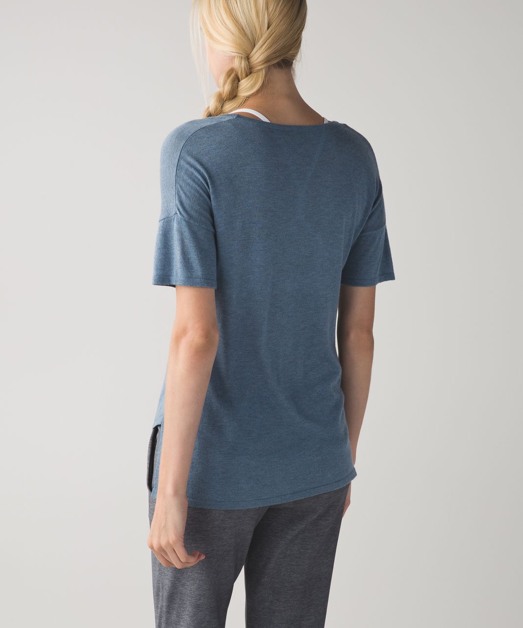 Lululemon Daya Knit Tee - Heathered Blue Denim