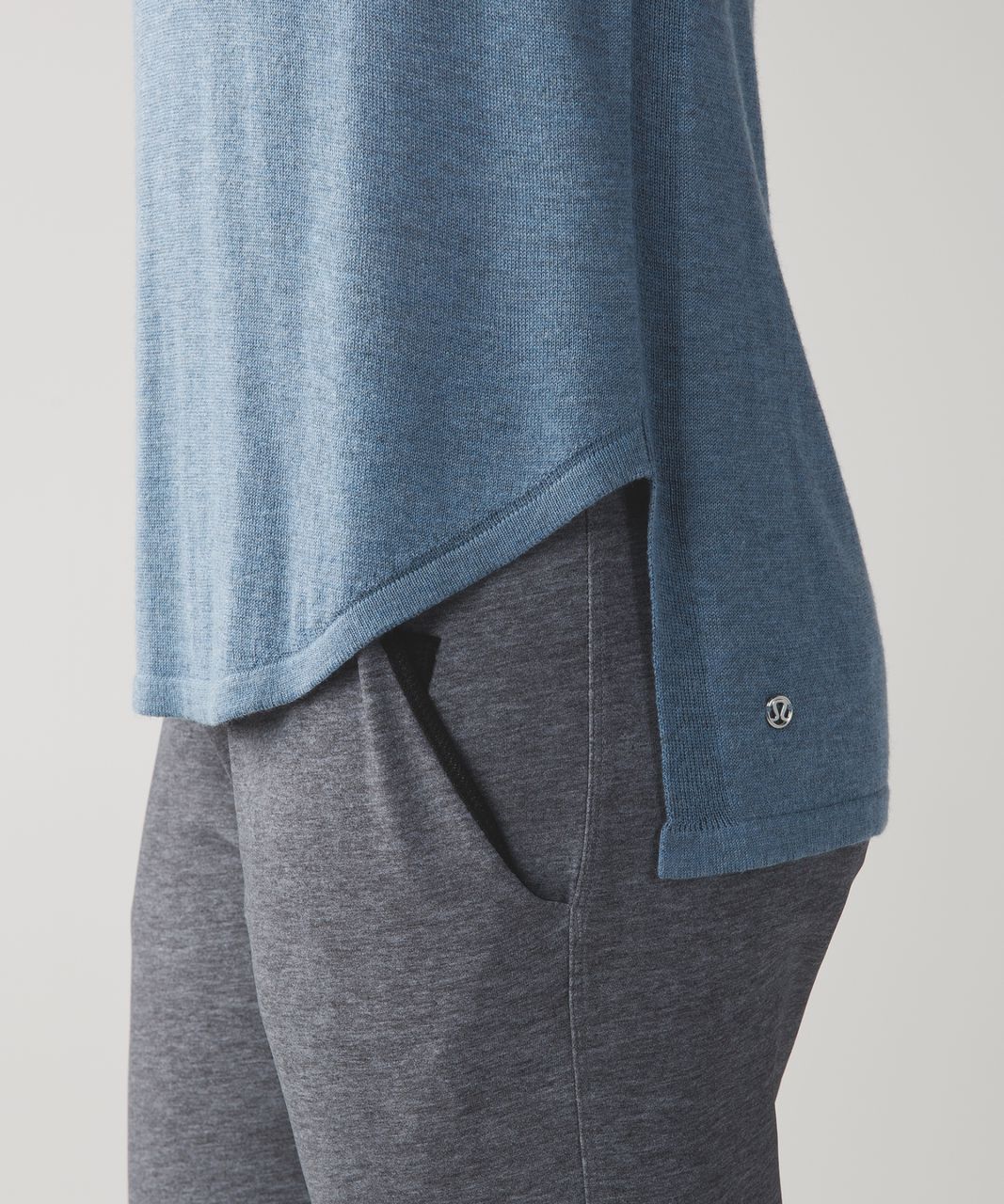 Lululemon Daya Knit Tee - Heathered Blue Denim