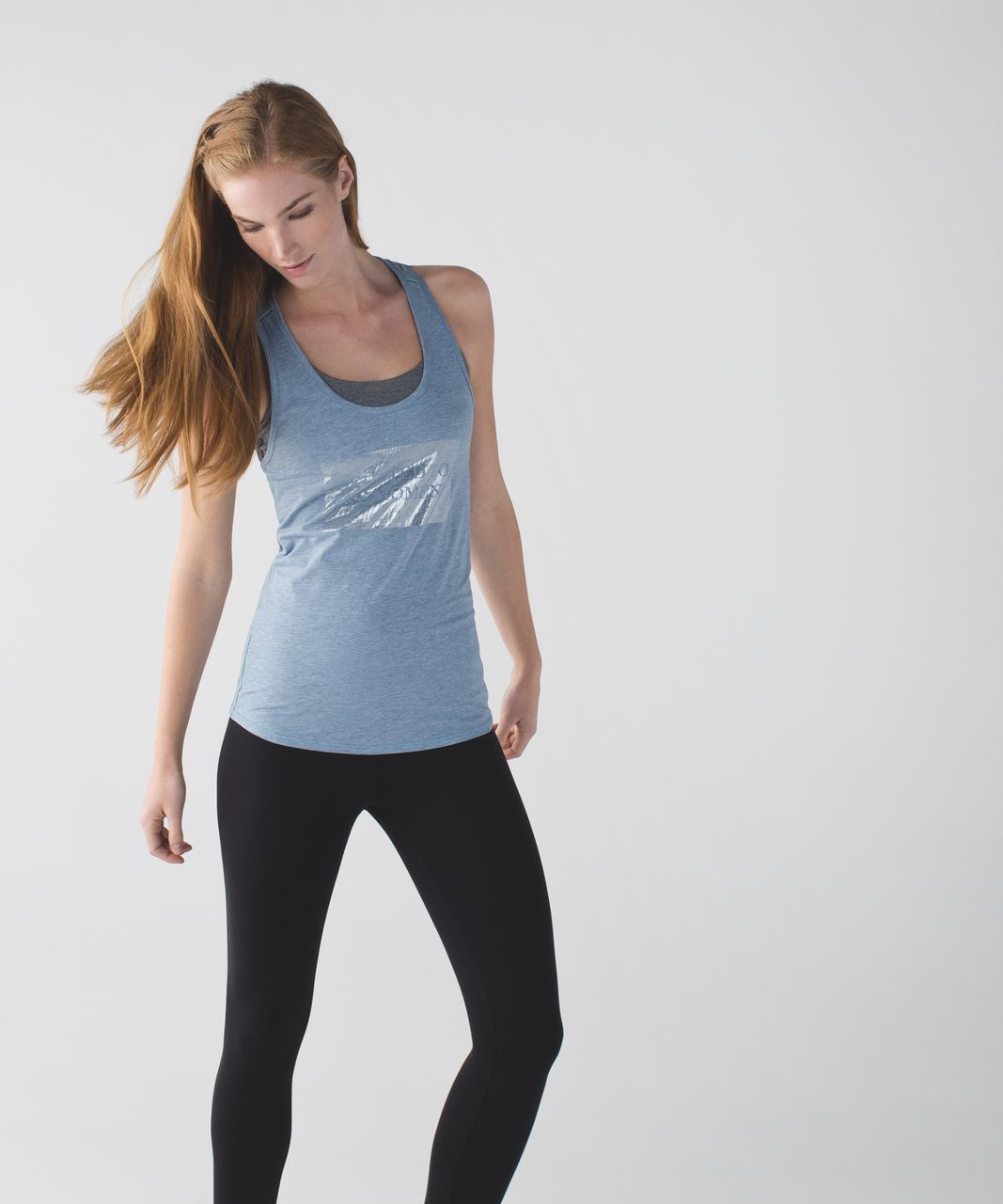 Lululemon Superb Tank *Print - Heathered Blue Denim