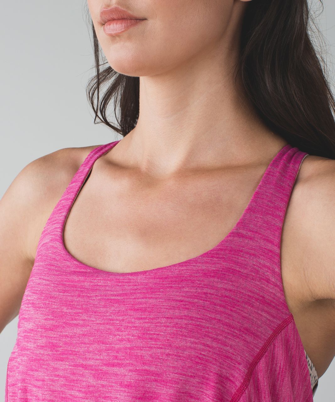 Lululemon Wild Tank - Heathered Jewelled Magenta / Dottie Dash White Black