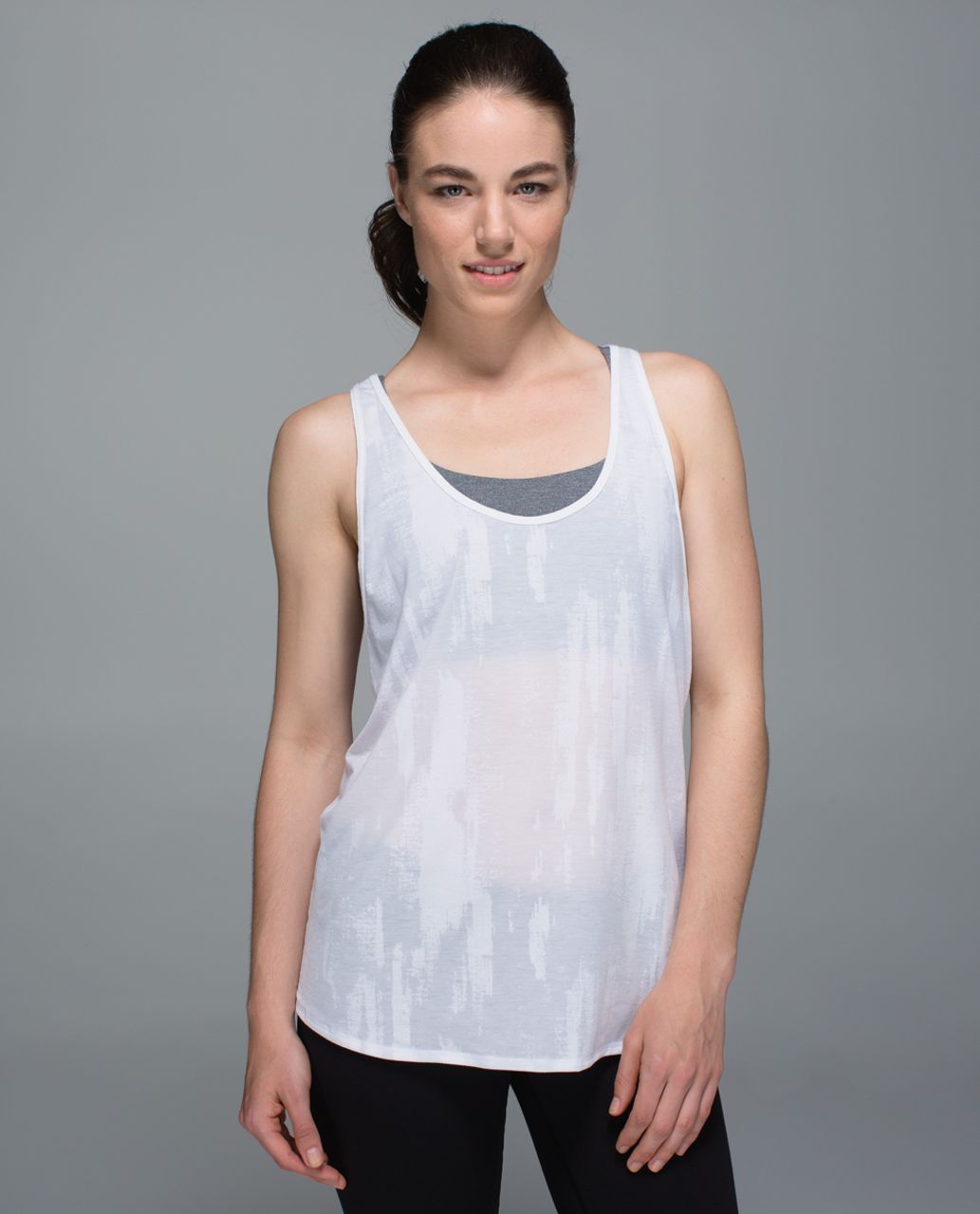 Lululemon Om Racerback - Nightsky Burnout White