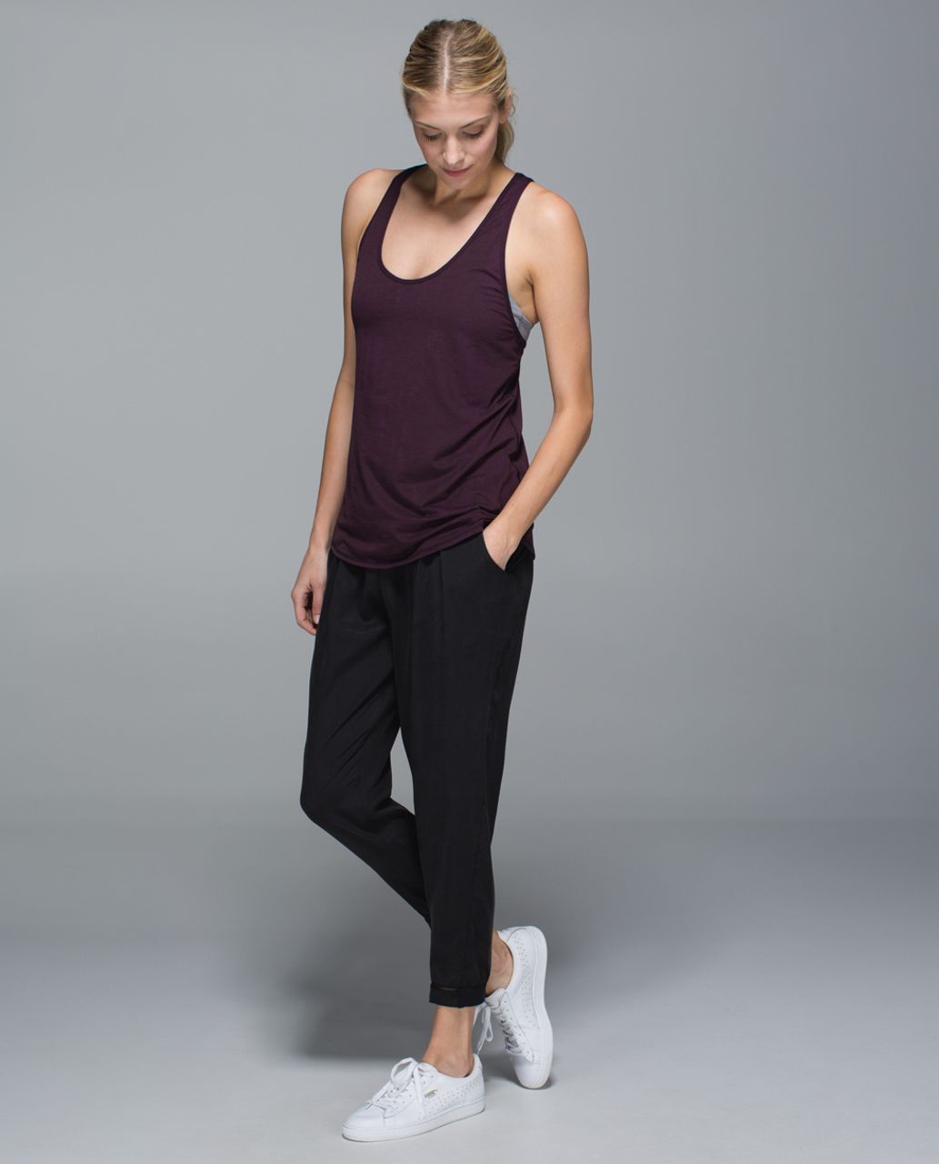 Lululemon Om Racerback - Nightsky Burnout Black Cherry