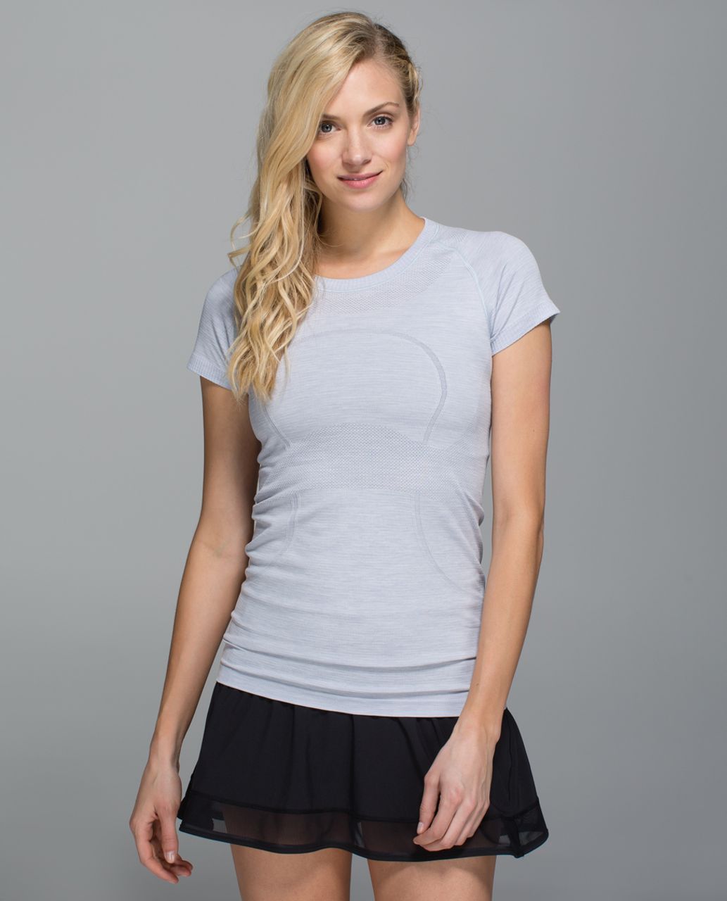 Lululemon Swiftly Tech Short Sleeve Crew - Heathered Silver Fox