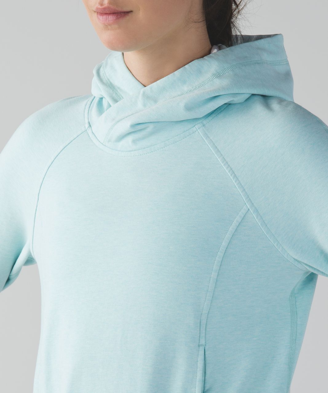 Lululemon All Good Pullover - Heathered Tranquil Blue / White