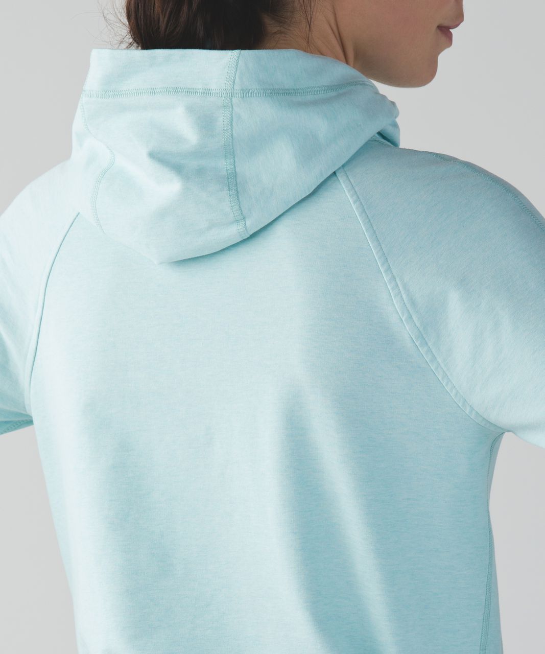 Lululemon All Good Pullover - Heathered Tranquil Blue / White