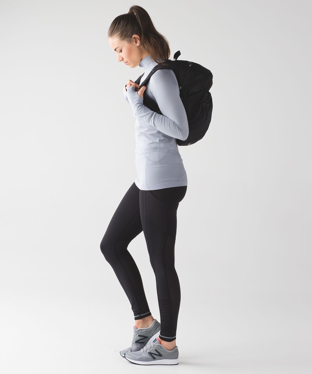 Lululemon Swiftly Tech 1/2 Zip - Heathered Silver Fox