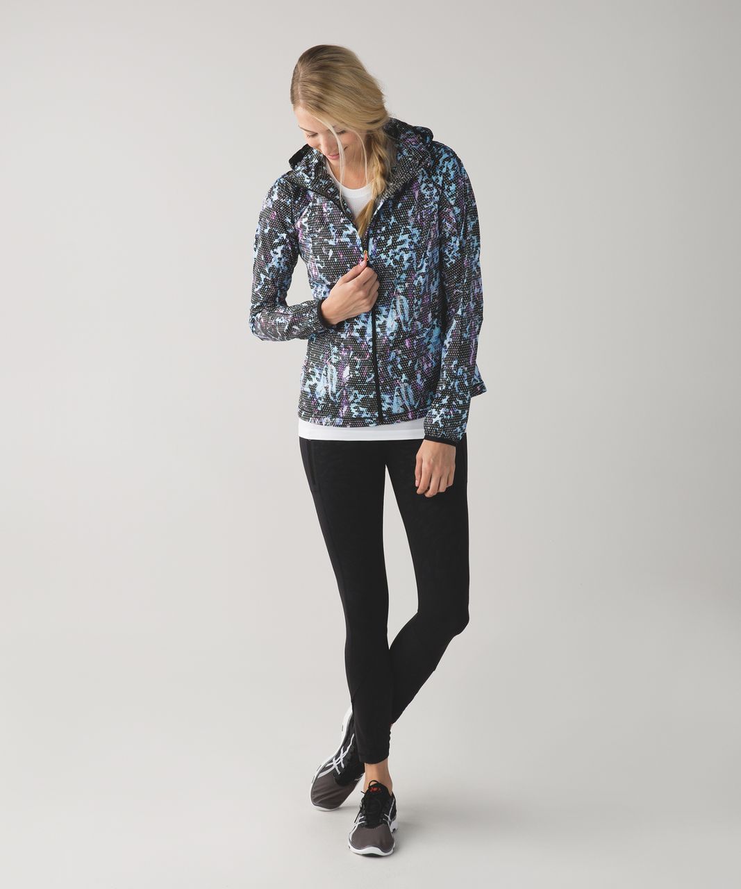 Lululemon Back Pack It Jacket - Floral Sport Tranquil Blue Multi