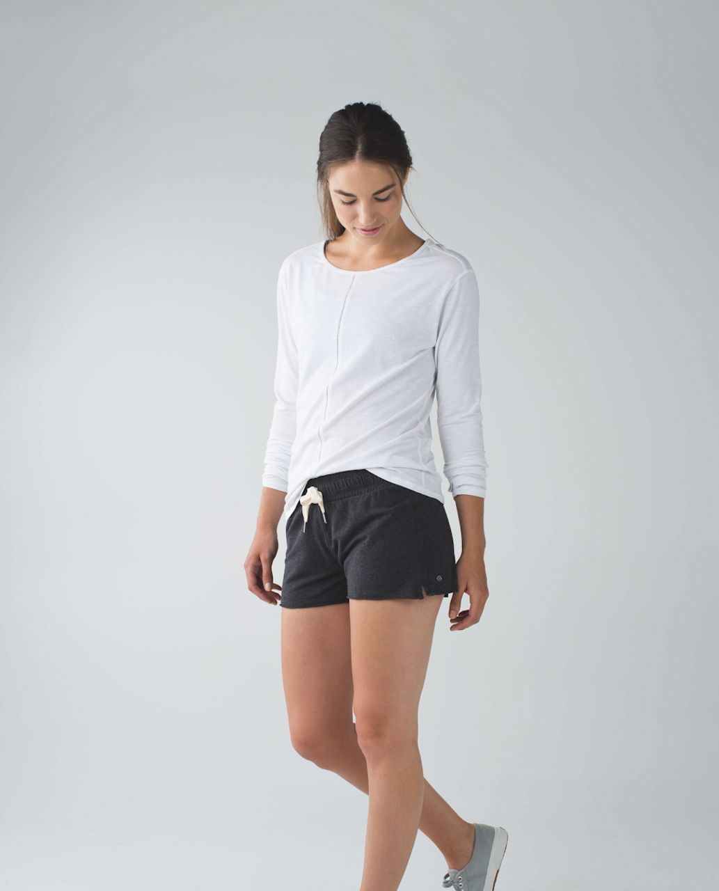 Lululemon Serenity Short - Heathered Mod Black