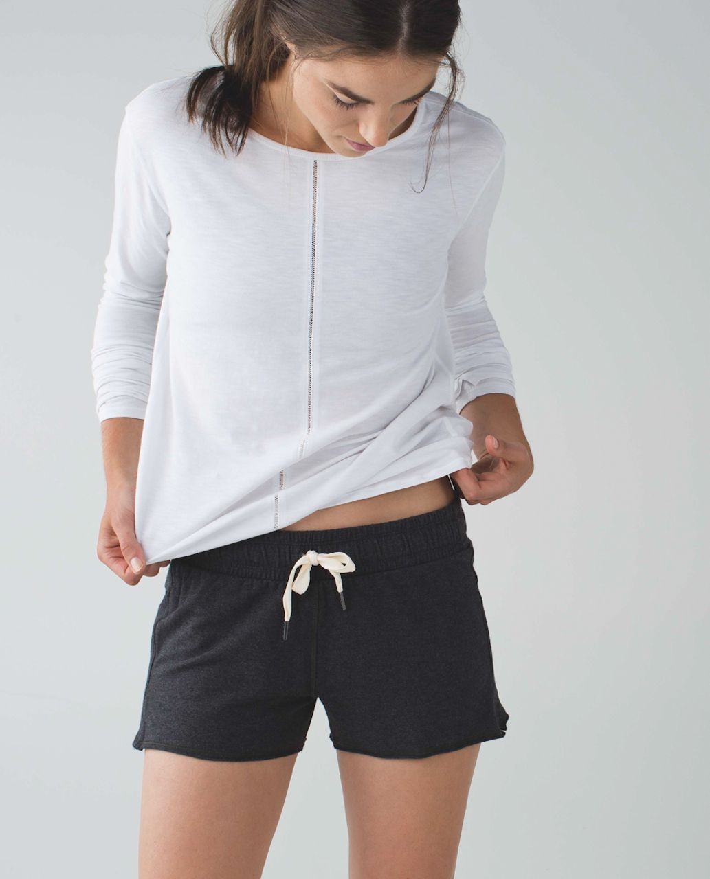 Lululemon Serenity Short - Heathered Mod Black