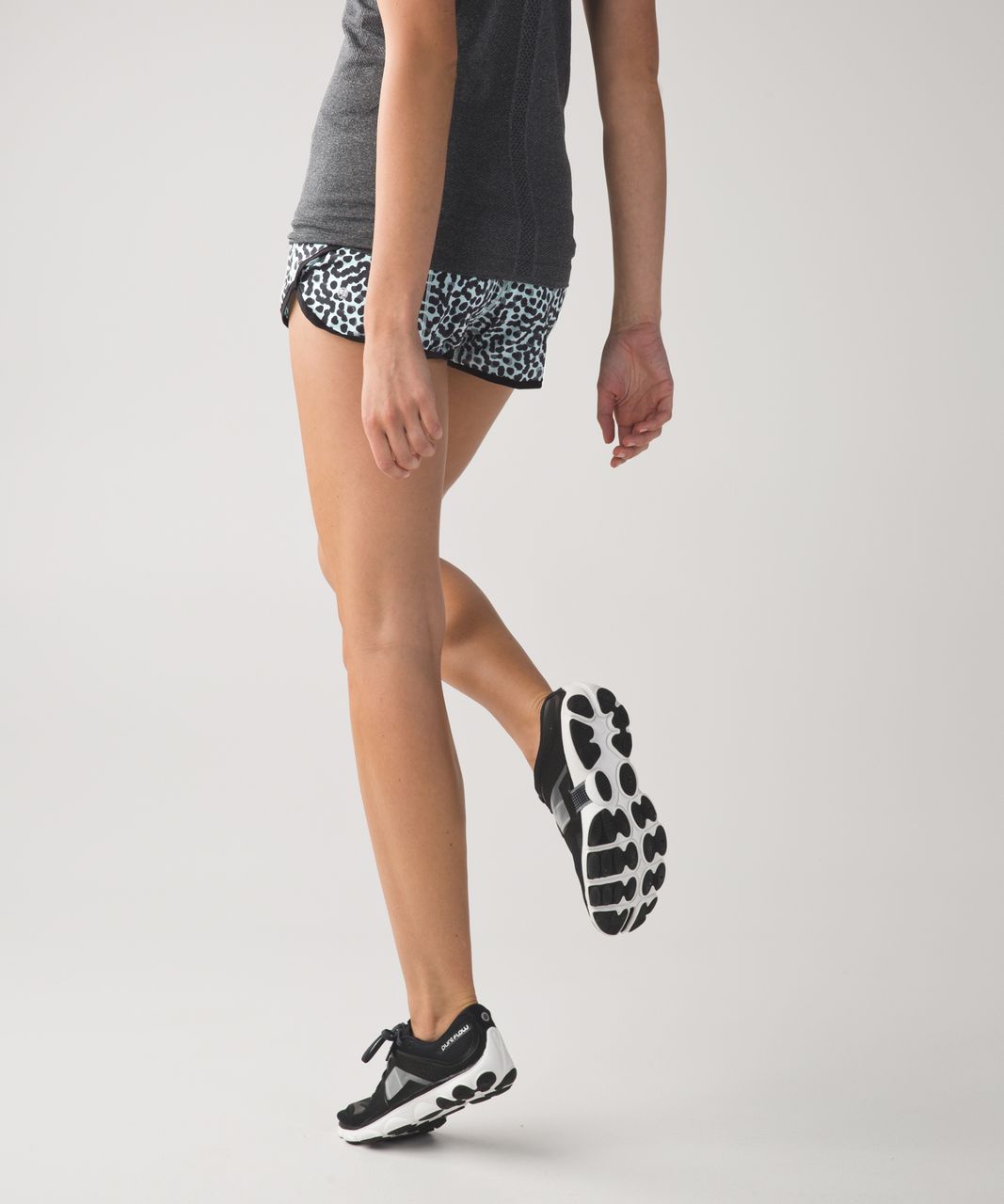 Lululemon Run:  Speed Short *Block-It Pocket - Ace Spot Tranquil Blue Black / Black