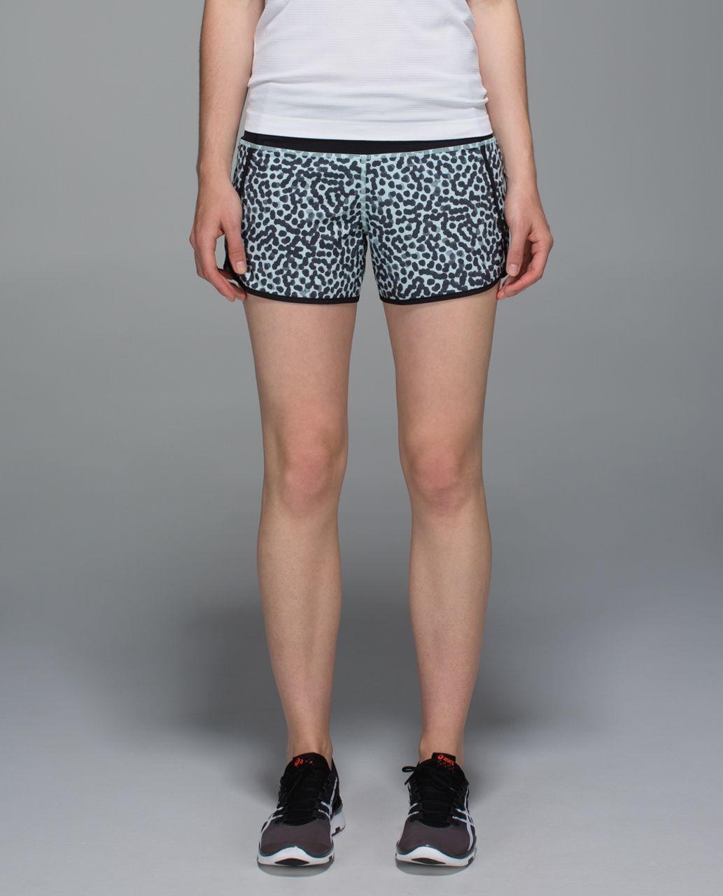 Lululemon Run Times Short *4-way Stretch - Ace Spot Tranquil Blue Black /  Black - lulu fanatics