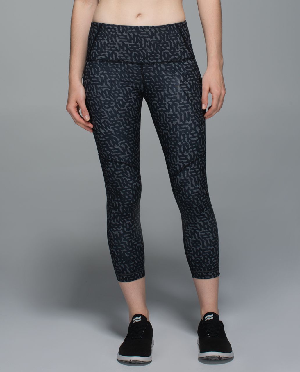 Lululemon All Sport Crop - Heathered Net Pop Black Multi