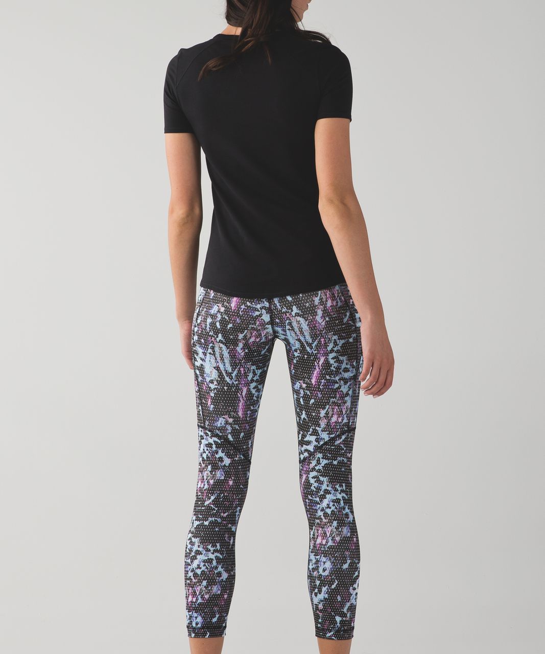 Lululemon All Sport Crop - Floral Sport Tranquil Blue Multi