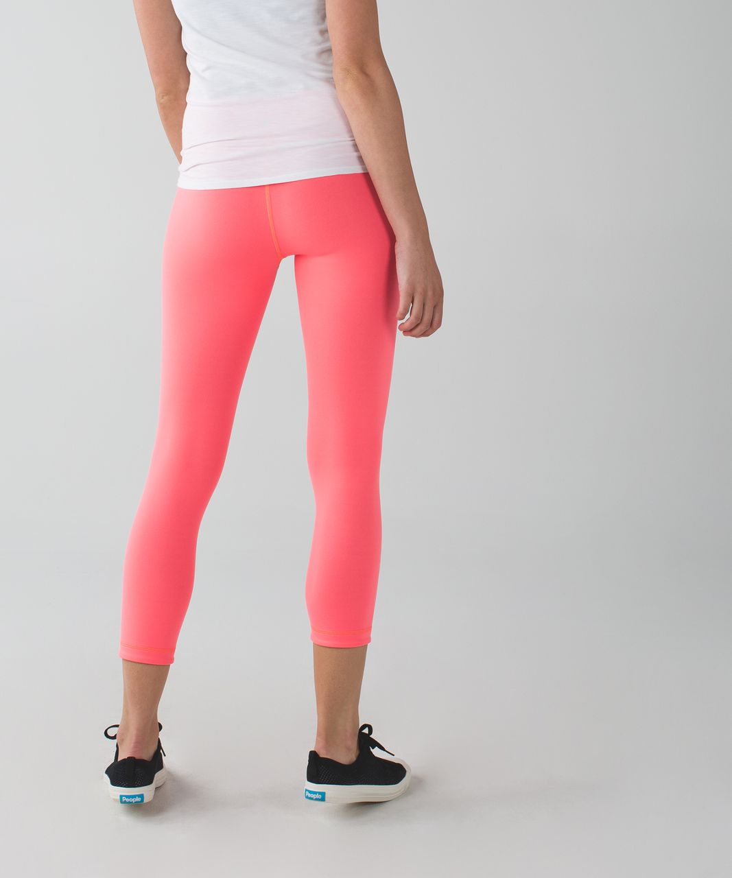 Lululemon Wunder Under Crop II (Reversible) - Grapefruit / Slate