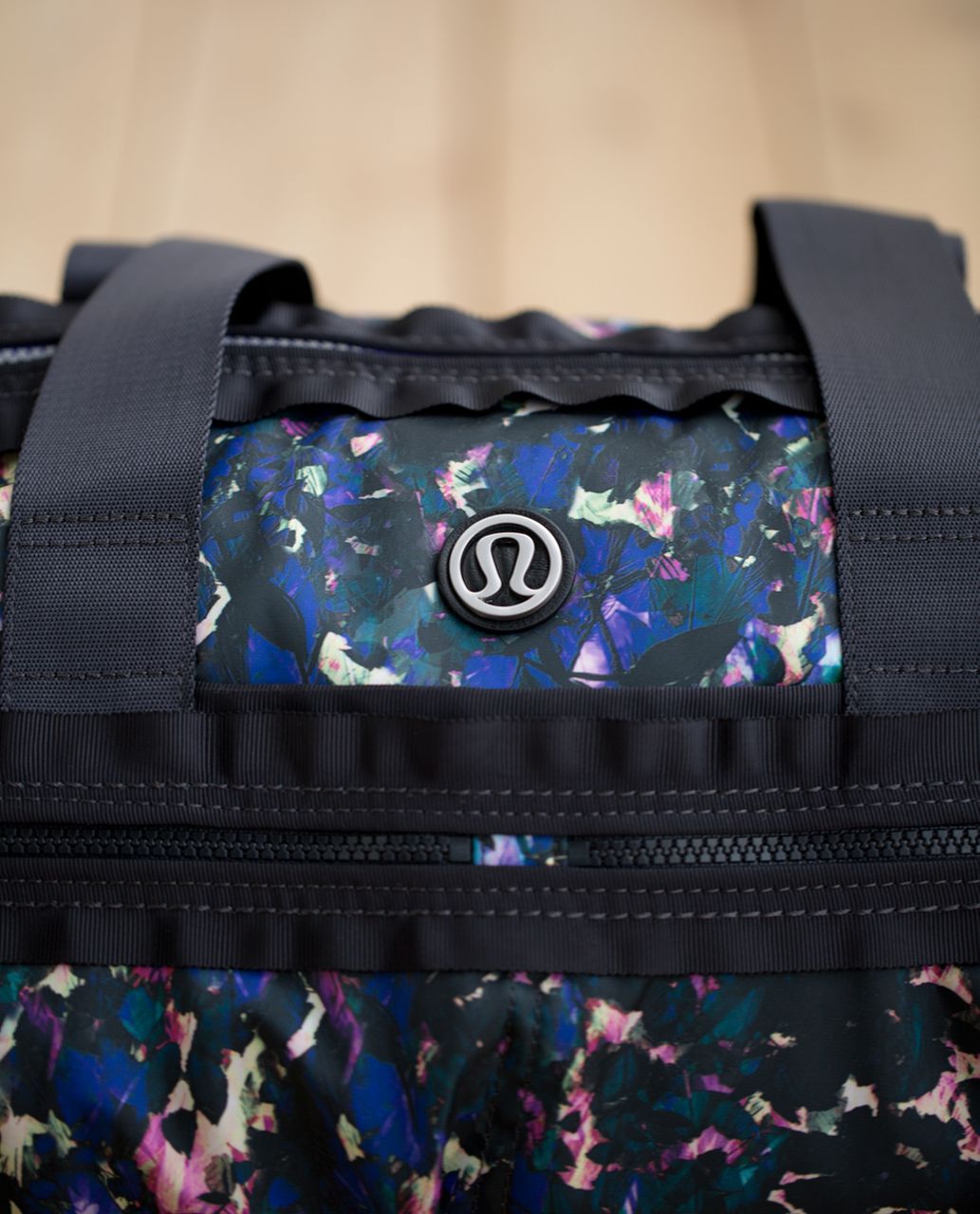 Lululemon Gym To Win Duffel - Floral Backdrop Black Multi / Deep Coal