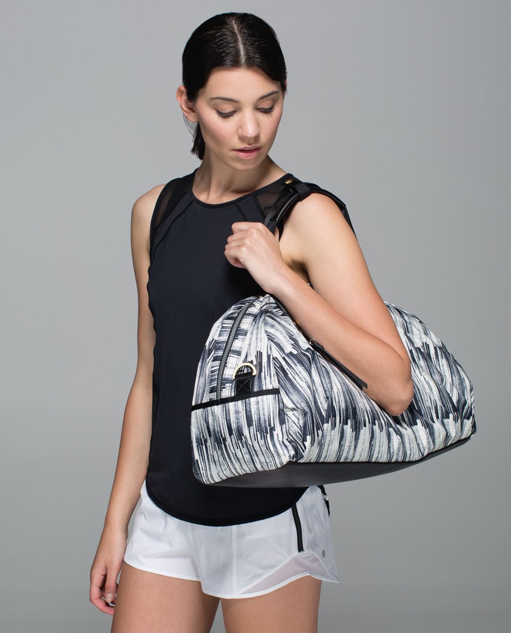 Lululemon All You Need Duffel - Scratch Match Angel Wing Black / Black