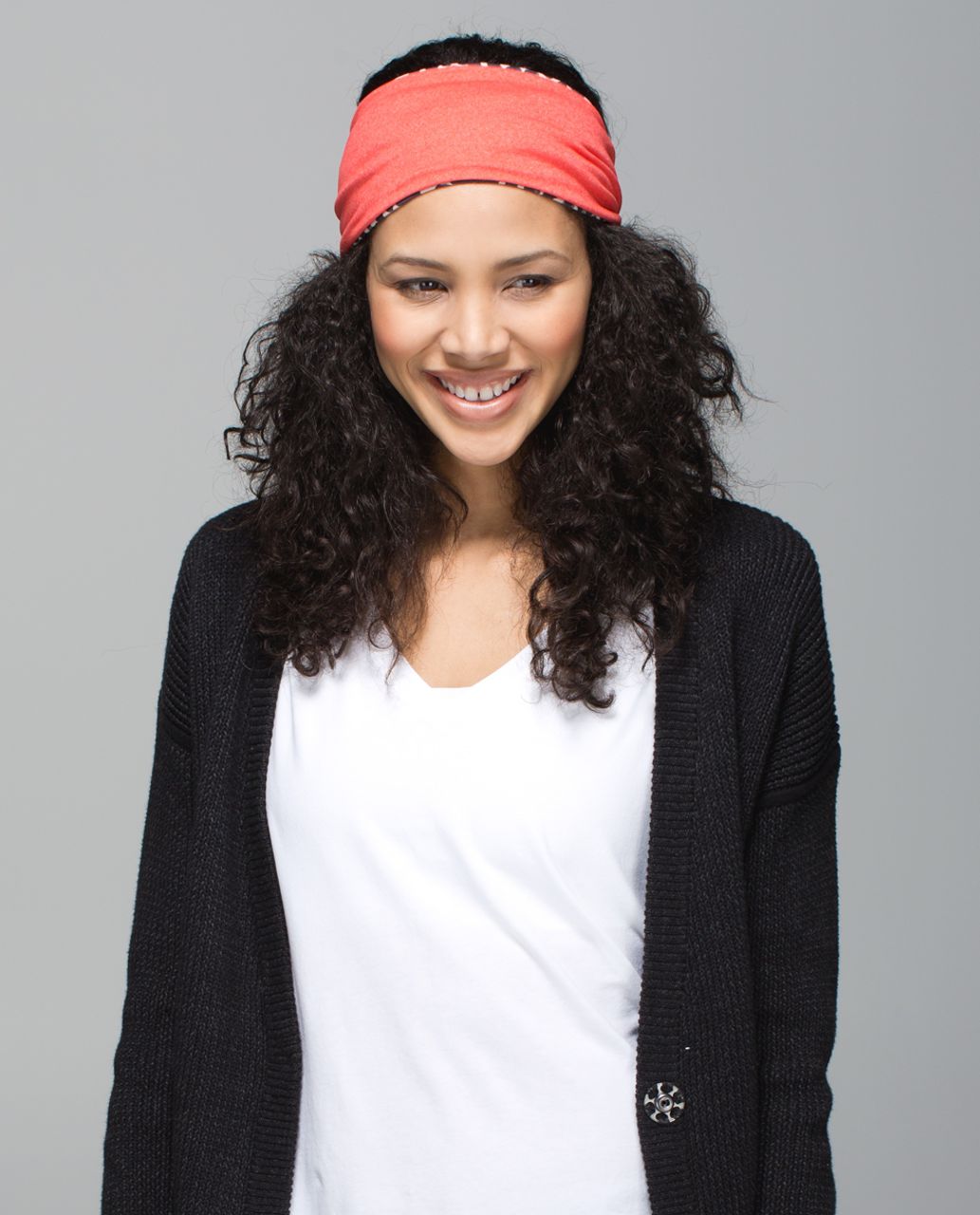 Lululemon Fringe Fighter Headband - Ace Spot Grain Black / Heathered Alarming