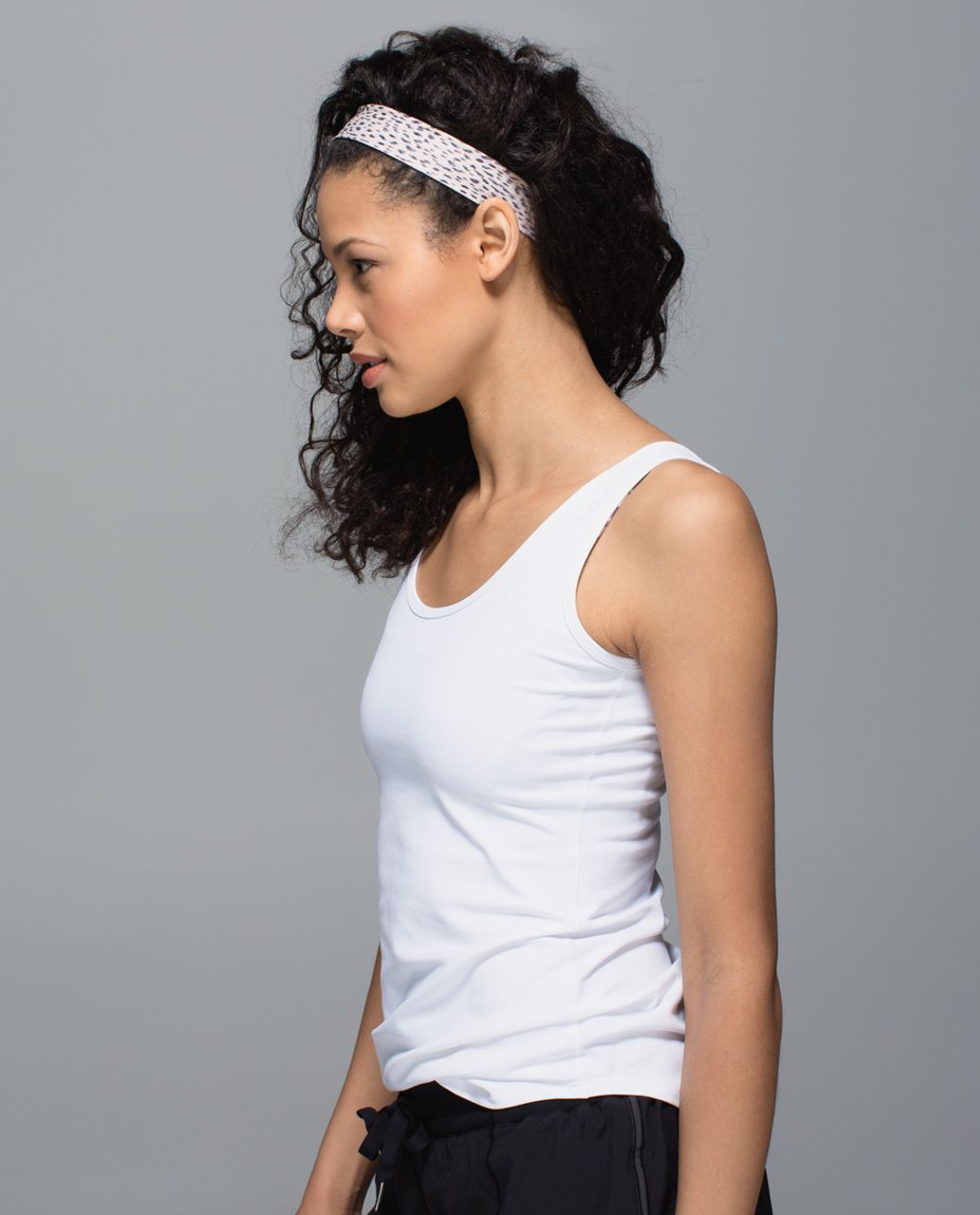 Lululemon Skinny Fly Away Tamer Headband - Dottie Dash Grain Black