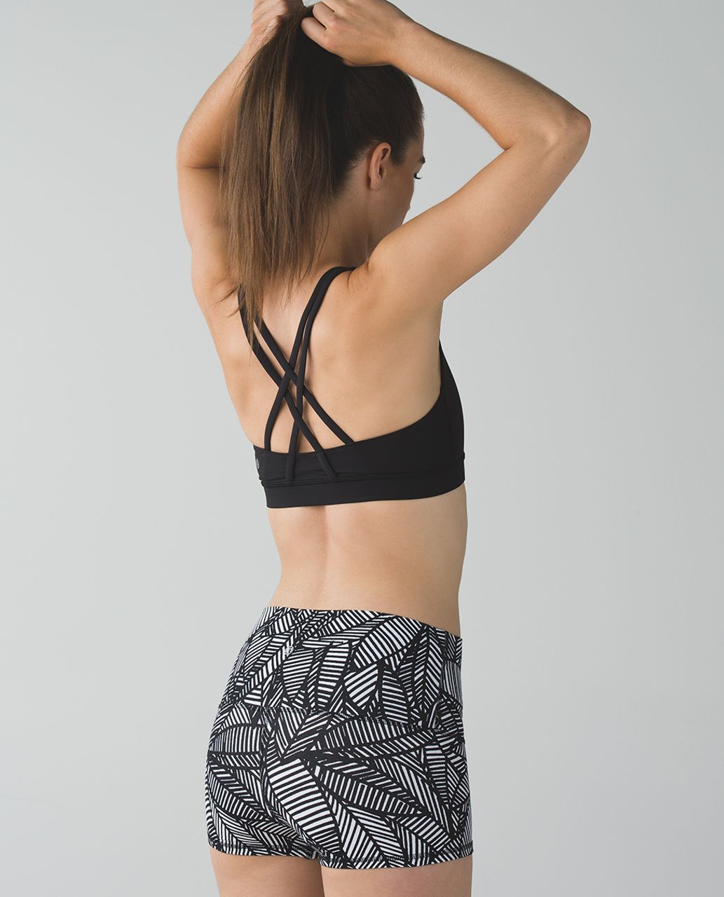 Lululemon Boogie Short (Roll Down) - Banana Leaf White Black