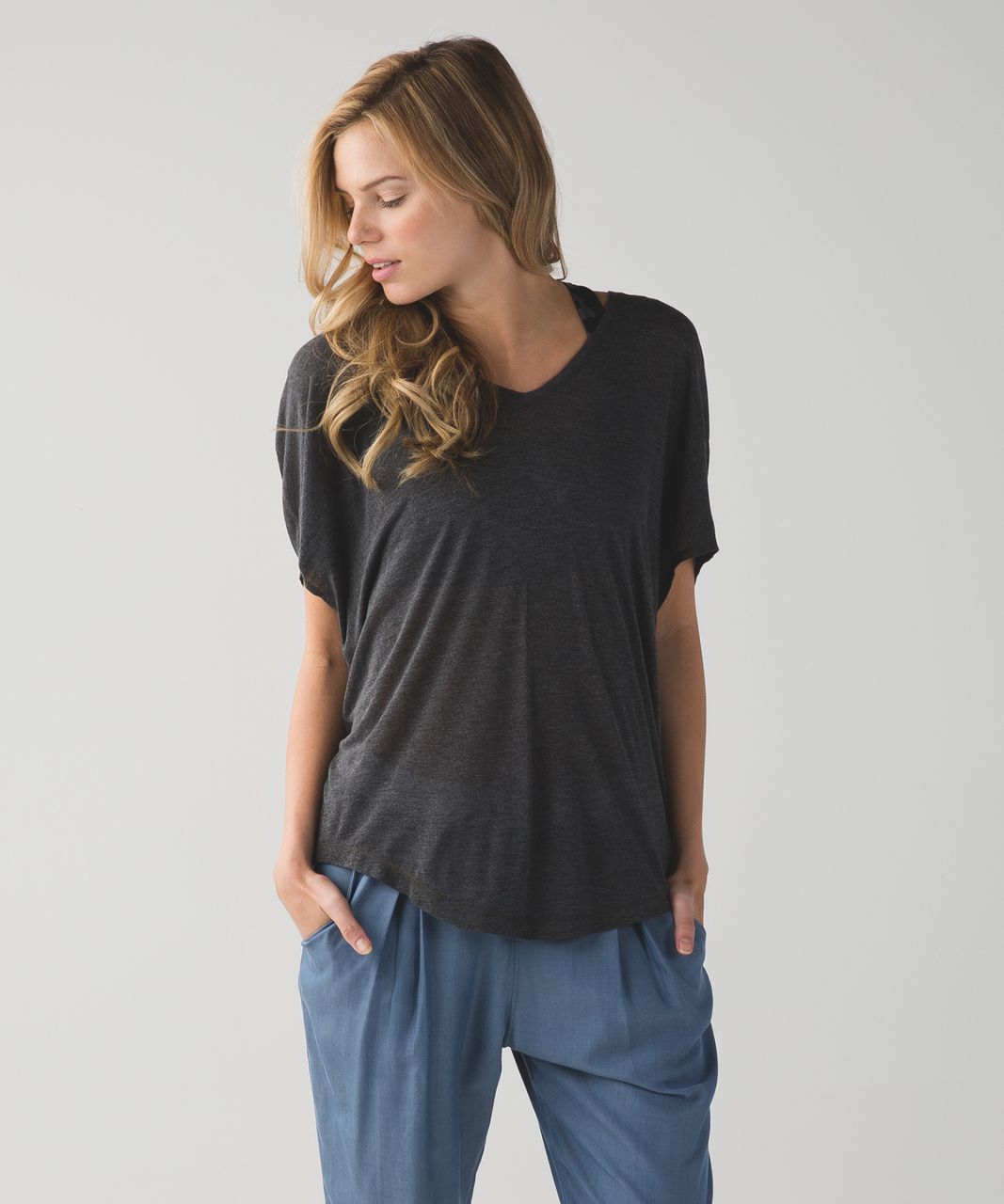 Lululemon Devout Short Sleeve Tee - Heathered Mod Black