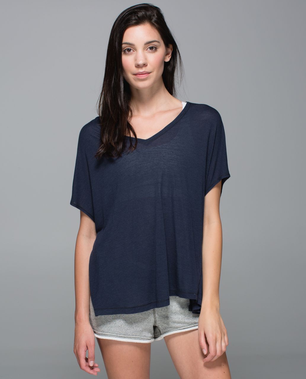 Lululemon Devout Short Sleeve Tee - Heathered Mod Naval Blue