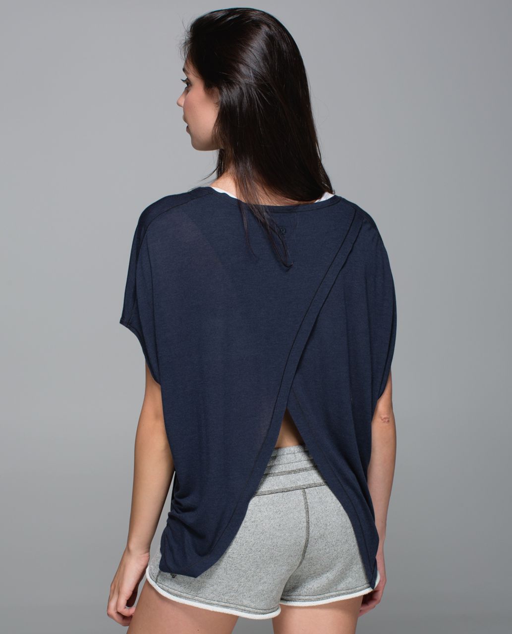 Lululemon Devout Short Sleeve Tee - Heathered Mod Naval Blue