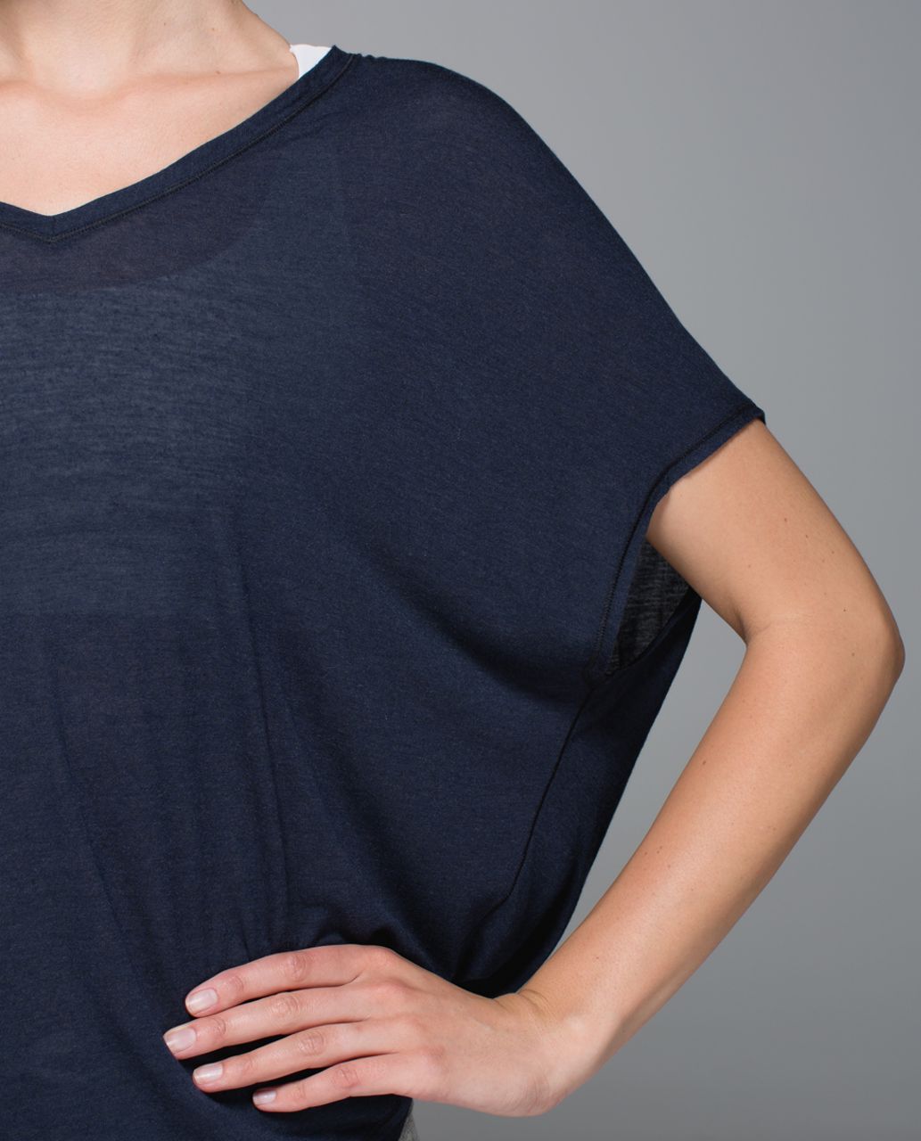 Lululemon Devout Short Sleeve Tee - Heathered Mod Naval Blue